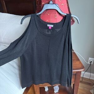 Vince Camuto Black Shimmery Long Sleeve